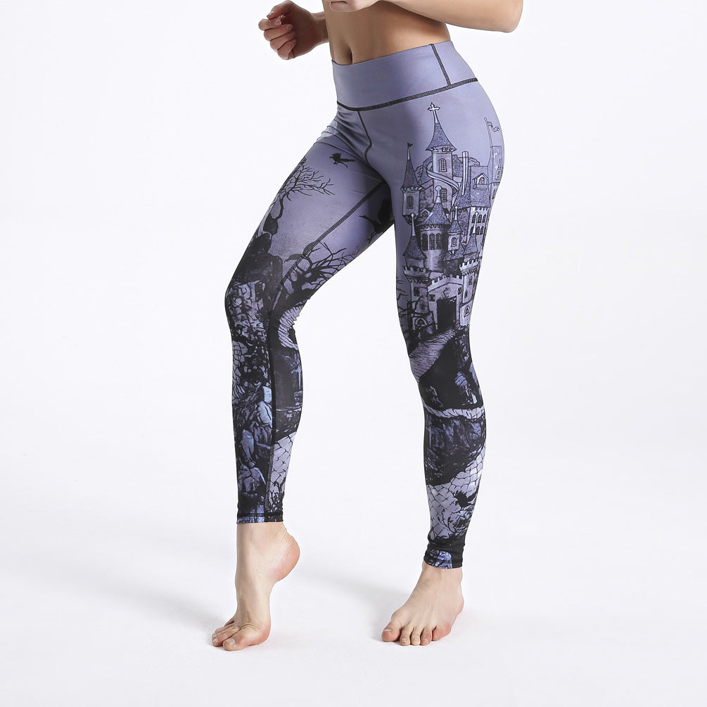 New Products Women's Fitness Pants Printed Slim Yoga Pants