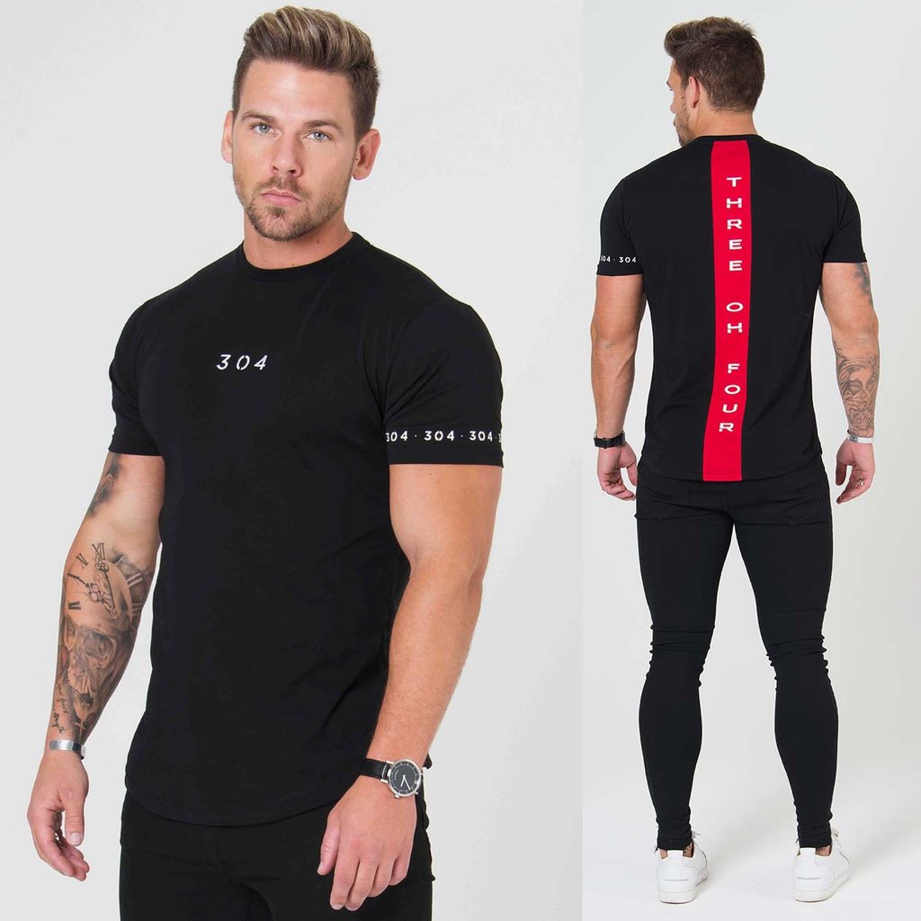 European and American Muscle Brothers Sports Short Sleeve Men's Cotton Running Training Fitness T-shirt