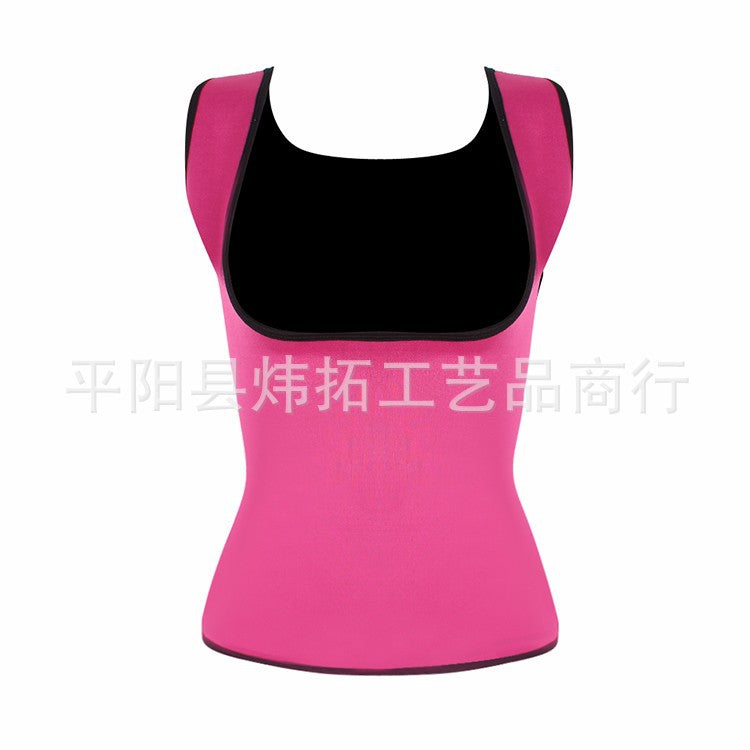 Hot shaper fitness body vest abdomen corset yoga sports sweating women's waist corset