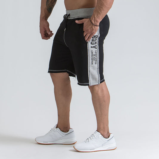Muscle brothers cross-border sports fitness shorts men's summer new casual running training loose five-point pants