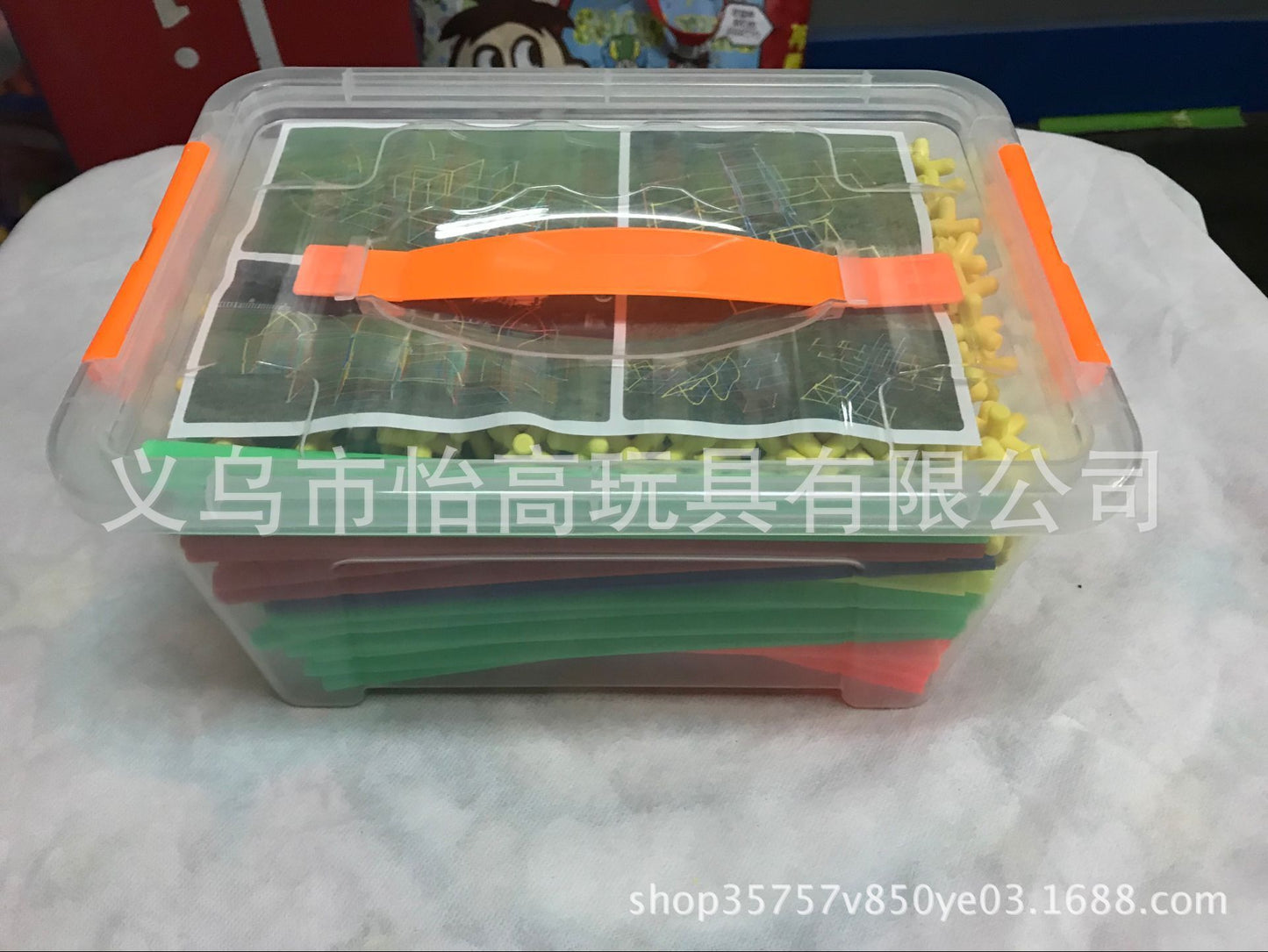 4D straw kindergarten spell inserting blocks children's educational toys