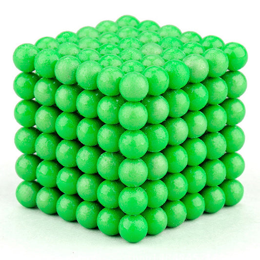 3mm216 fluorescent green puzzle Rubik's cube Buck ball magnetic ball decompression creative toy luminous DIY iron box