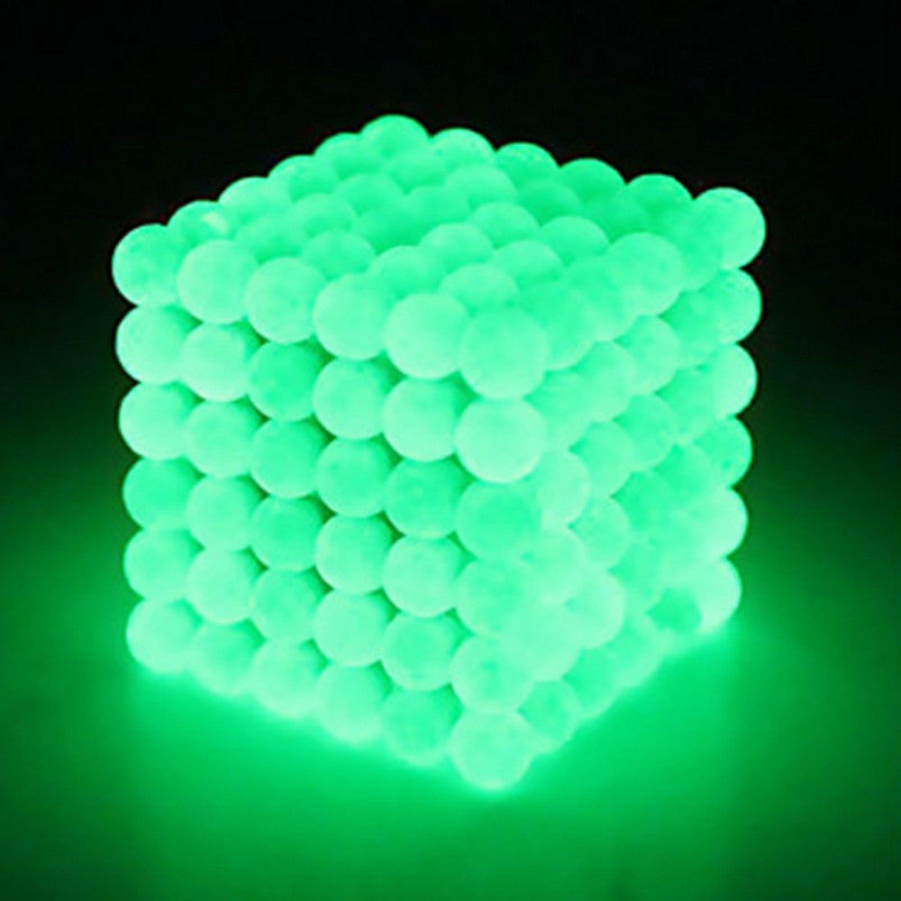 3mm216 fluorescent green puzzle Rubik's cube Buck ball magnetic ball decompression creative toy luminous DIY iron box