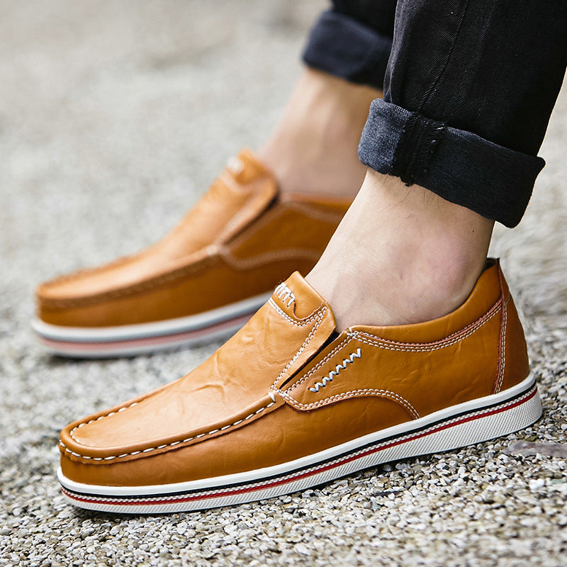 Spring style with suit shoes brown British casual shoes yellow leather shoes