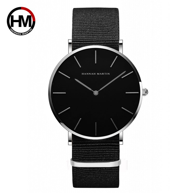 Hanna Martin hot new ladies watch nylon strap waterproof quartz watch simple fashion personality table