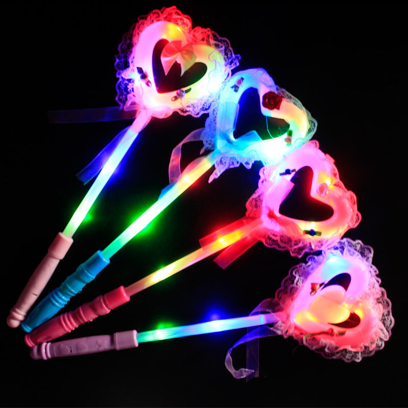 Pig flashing stick, five-pointed star, love stick, led light stick, glowing Christmas gift, toy stall