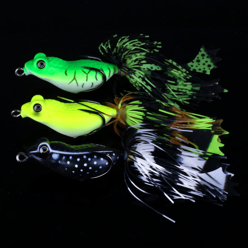 Luya Fake Bait Thunder Frog 5.5cm/13g Hot Sale Tassel Lei Frog Bait Chicken Claw Hook Thunder Frog Bait Blackfish