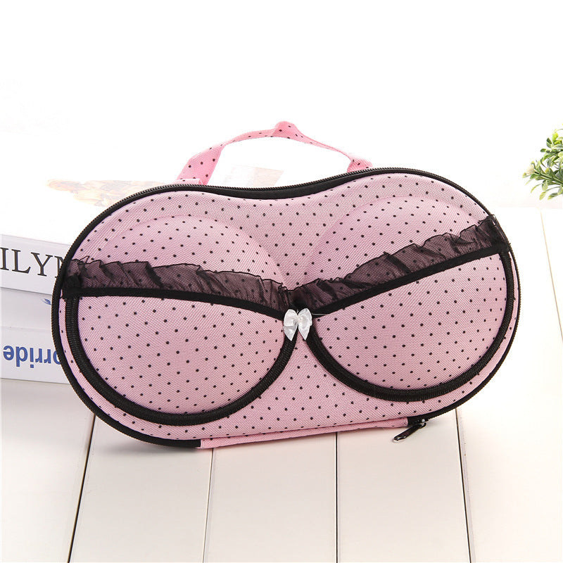 EVA bra storage box travel portable storage bag cute underwear covered bra storage box