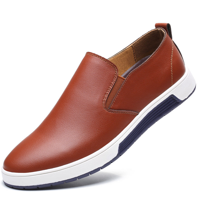 Casual men's shoes cross-border breathable men's leather shoes