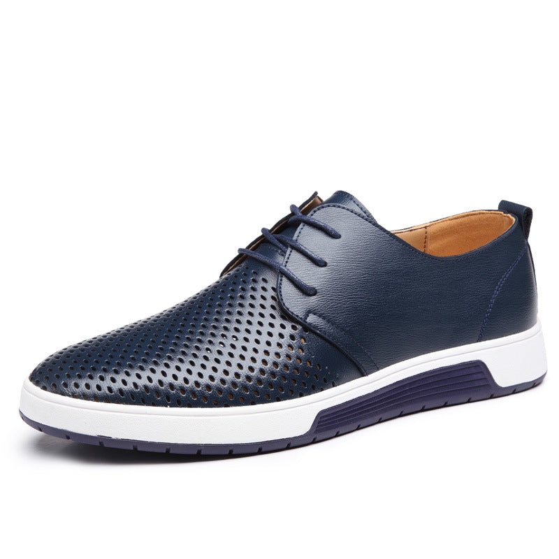 Casual men's shoes cross-border breathable men's leather shoes