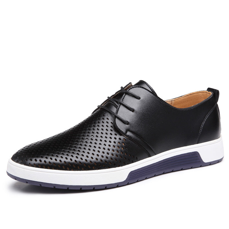 Casual men's shoes cross-border breathable men's leather shoes