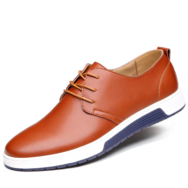 Casual men's shoes cross-border breathable men's leather shoes