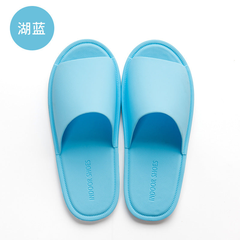 Women Indoor Flat Shoes Solid Color Non-slip Lovers Bathroom Slipper