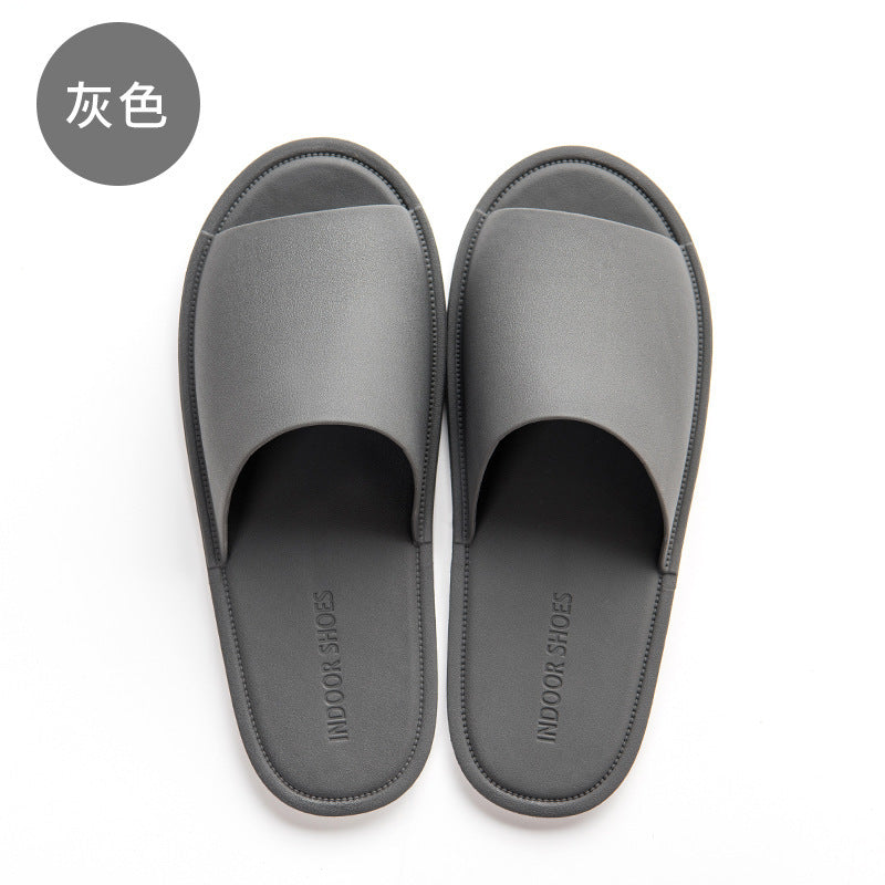 Women Indoor Flat Shoes Solid Color Non-slip Lovers Bathroom Slipper