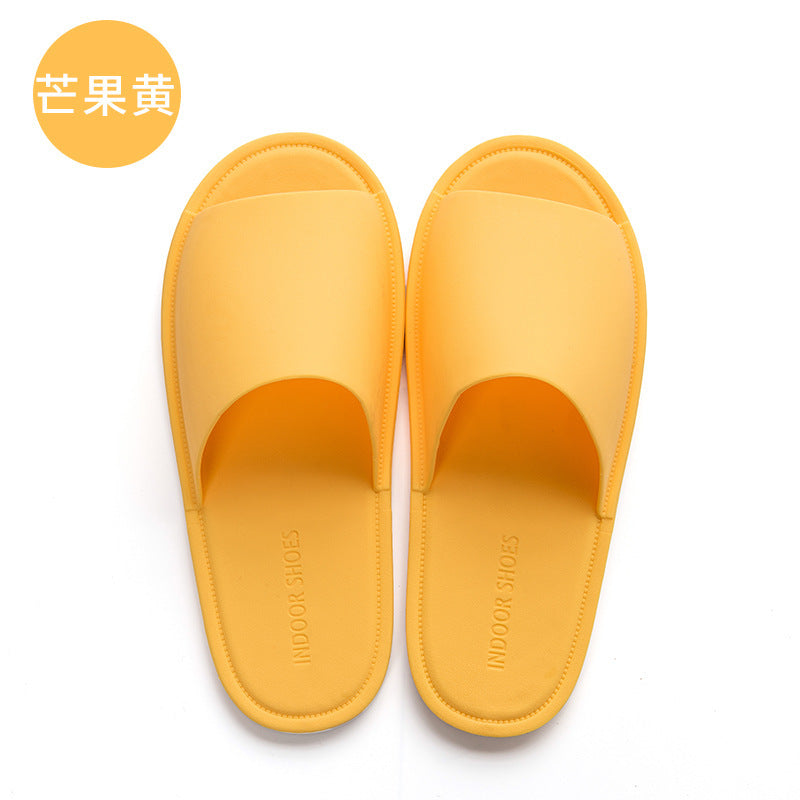 Women Indoor Flat Shoes Solid Color Non-slip Lovers Bathroom Slipper