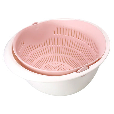 New detachable double-layer hollow fruit and vegetable drain basket multi-functional vegetable washing fruit and vegetable storage basket