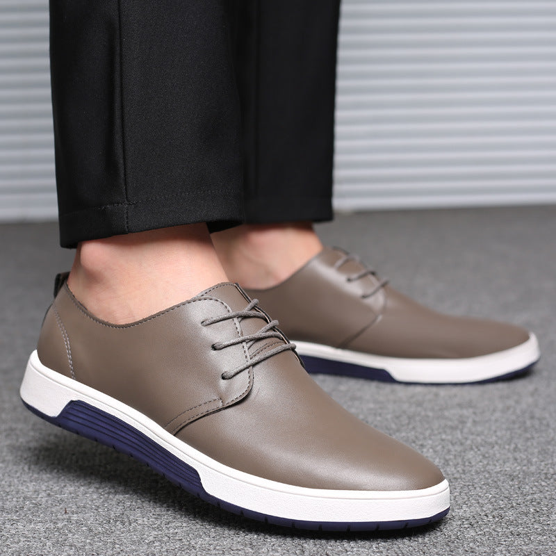 Casual men's shoes cross-border breathable men's leather shoes