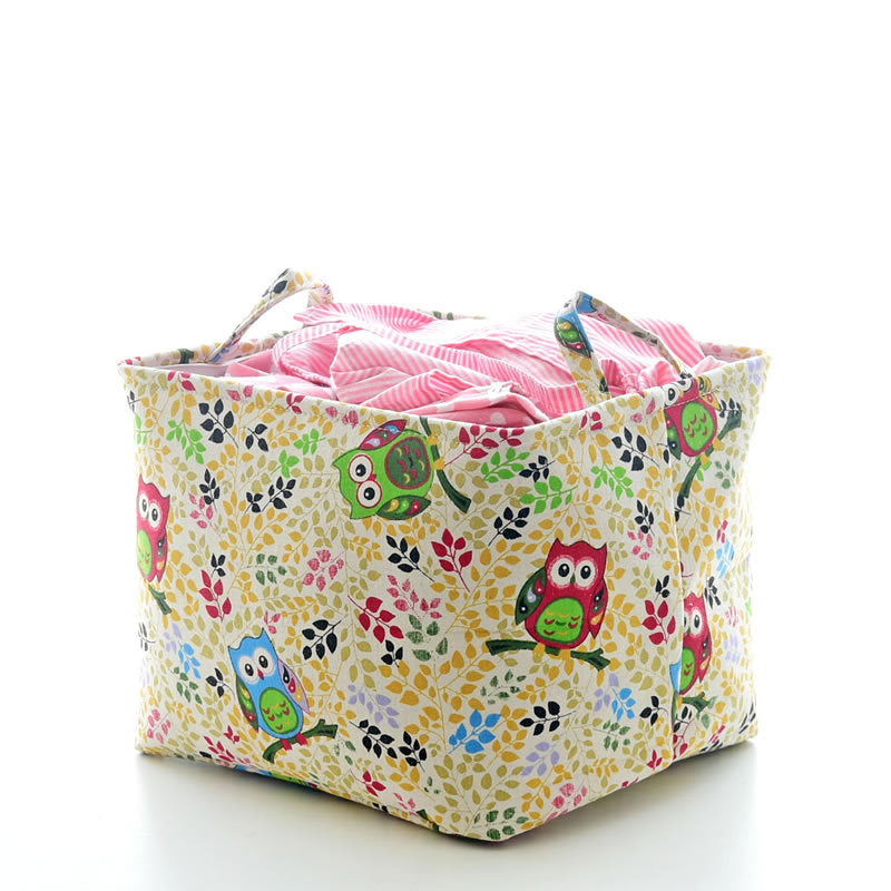 Cartoon owl EVA toy finishing storage basket floor dirty clothes basket clothing storage bucket