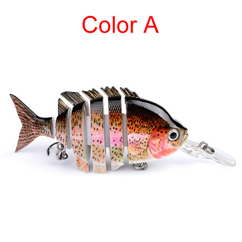 10cm Luya Bait Plastic Bionic Hard Bait 14g Multi-section Fishing Bait Alice Mouth Bass