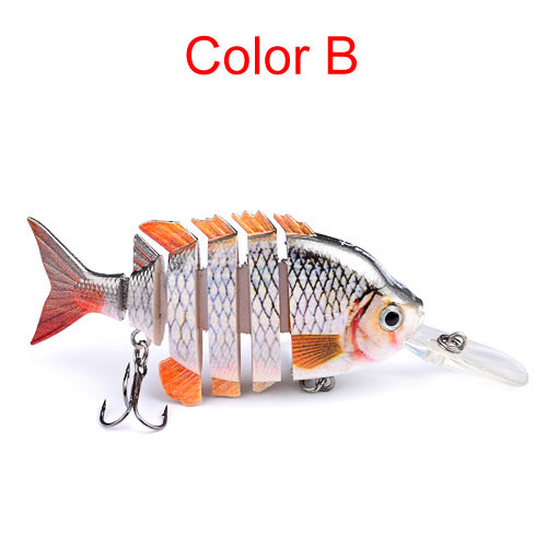 10cm Luya Bait Plastic Bionic Hard Bait 14g Multi-section Fishing Bait Alice Mouth Bass