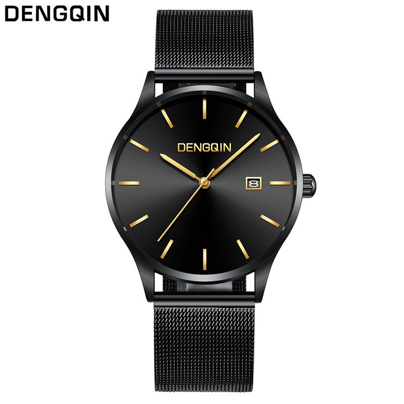 DENGQIN / Deng Qin new men's watch waterproof watch with calendar quartz watch