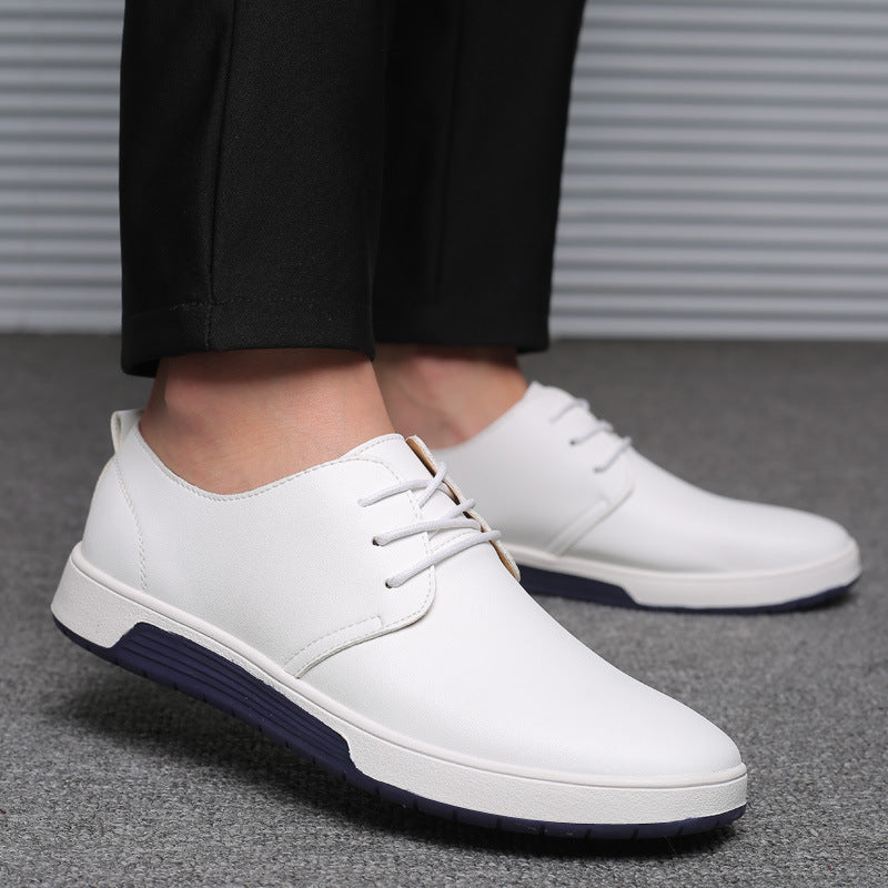 Casual men's shoes cross-border breathable men's leather shoes