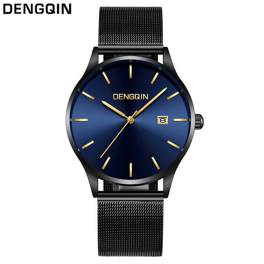 DENGQIN / Deng Qin new men's watch waterproof watch with calendar quartz watch
