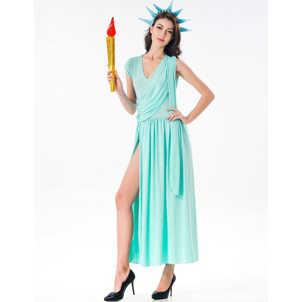 New women's Halloween cosplay costume cosplay Greek Statue of Liberty stage performance