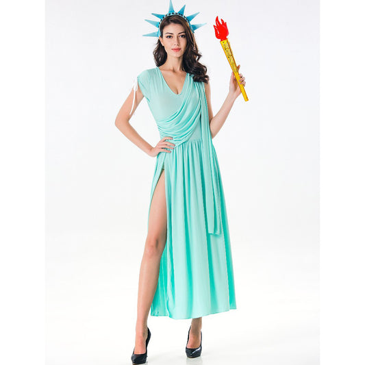 New women's Halloween cosplay costume cosplay Greek Statue of Liberty stage performance