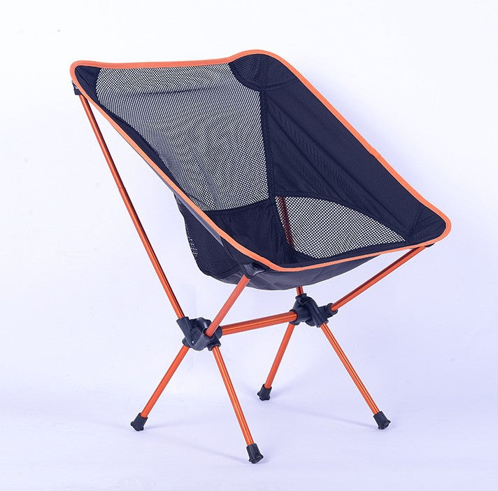 Outdoor folding chair portable ultra light moon chair aviation aluminum alloy fishing stool aluminum backrest chair