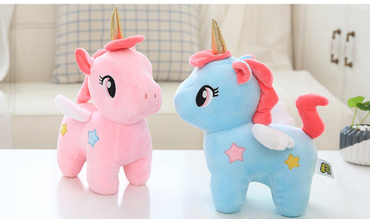 Cute unicorn plush toy, mini angel horse plush stuffed doll, kids toys, Christmas presents