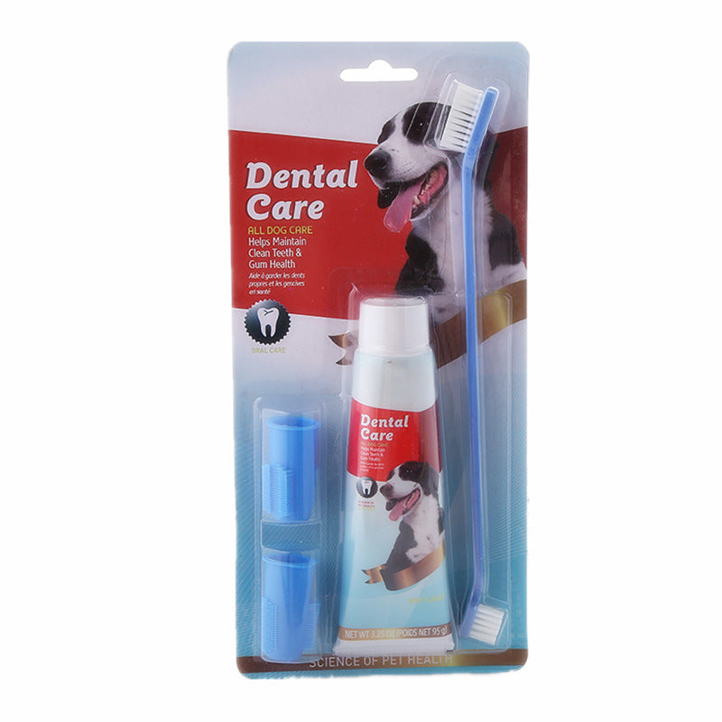 Pet Supplies Pet Toothpaste Set Pet Toothbrush Dog Oral Care Cat and Dog Toothbrush Toothpaste Set