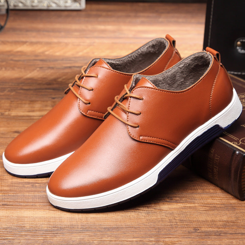 Casual men's shoes cross-border breathable men's leather shoes