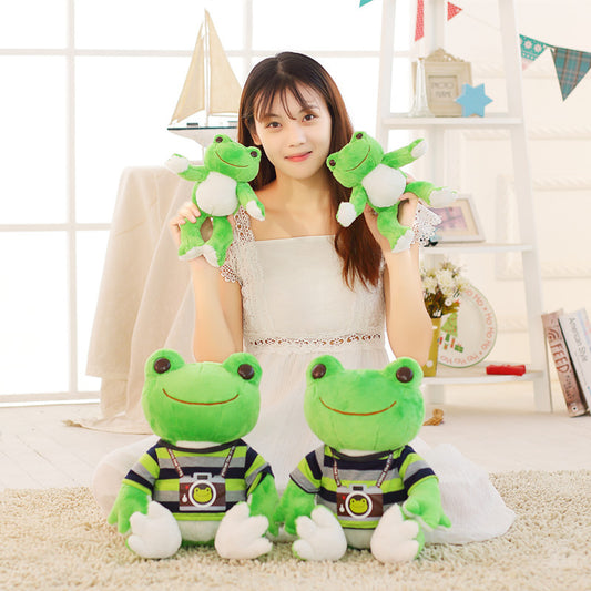 Cartoon frog doll smiling frog plush toy doll doll gift comfort doll