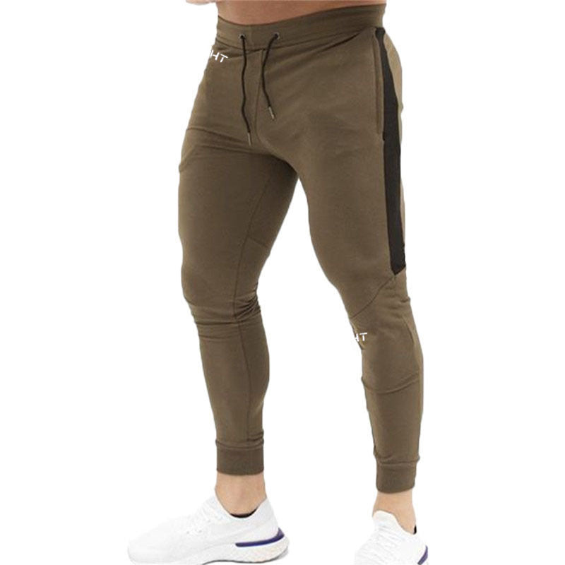 McCartney muscle fitness trousers men's casual stretch running training pants European and American cotton sports pants