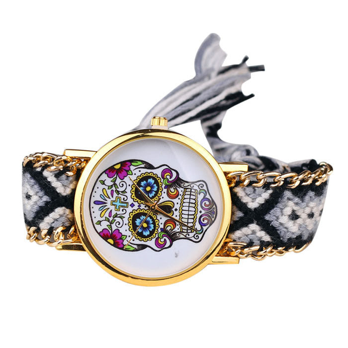 Hot selling ethnic wind woven ladies bracelet watch