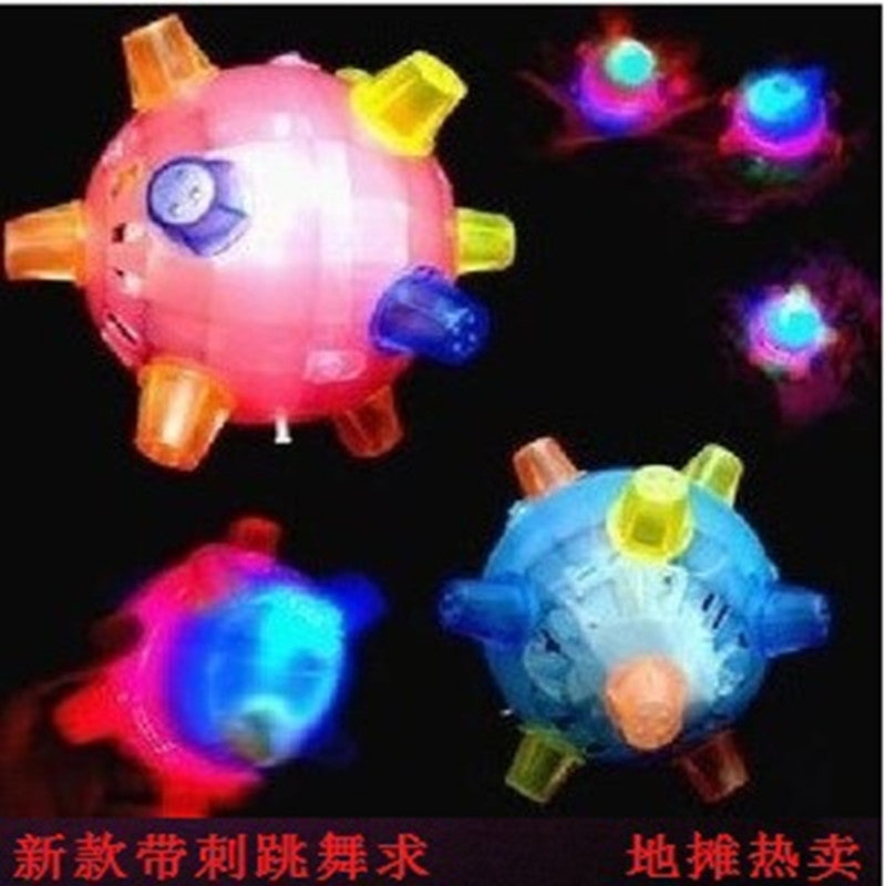 Music colorful luminous flashing electric dancing football bouncing ball bouncing ball multi-angle bouncing ball toy