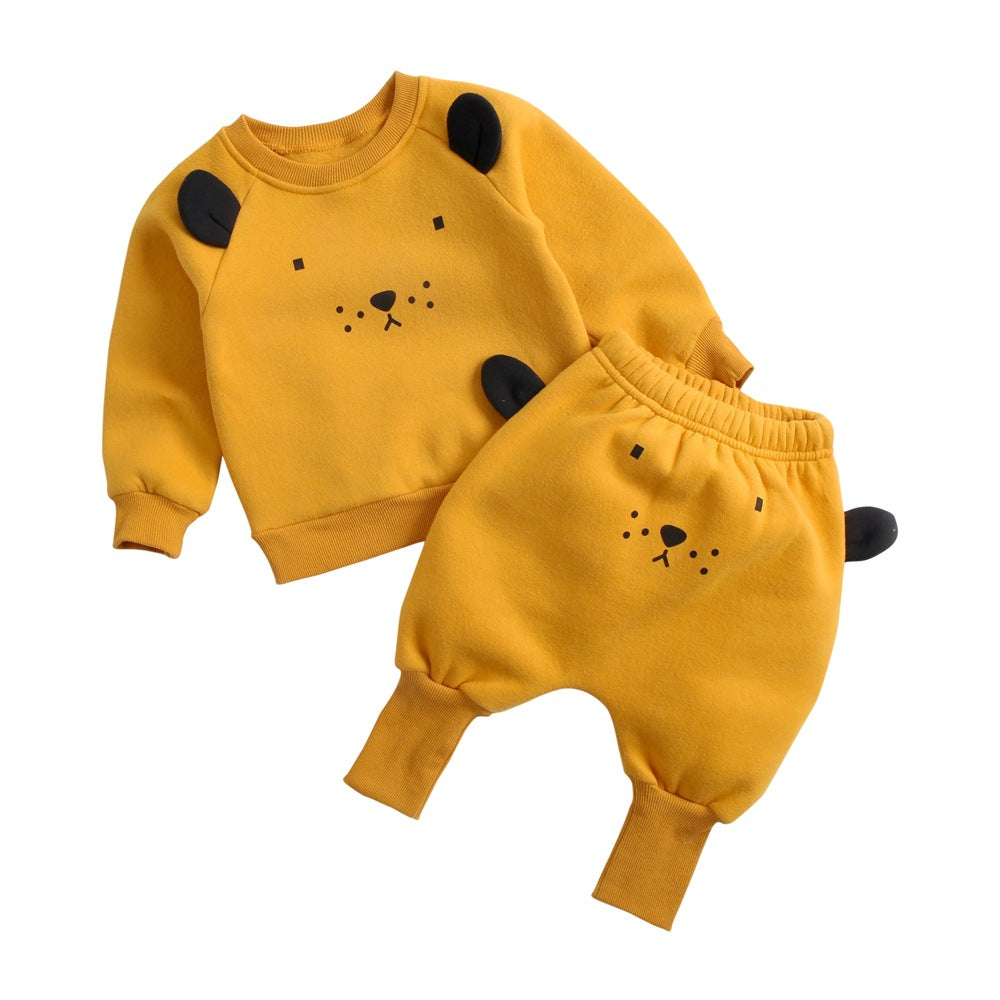 Children's clothing sweater harem pants suit 1-3 years old baby clothes Korean version of animal shape children's suit baby