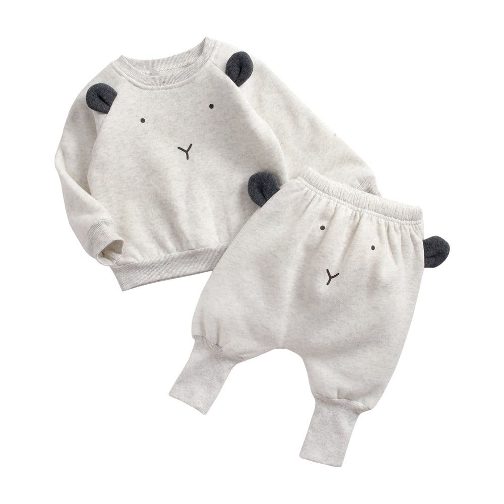 Children's clothing sweater harem pants suit 1-3 years old baby clothes Korean version of animal shape children's suit baby