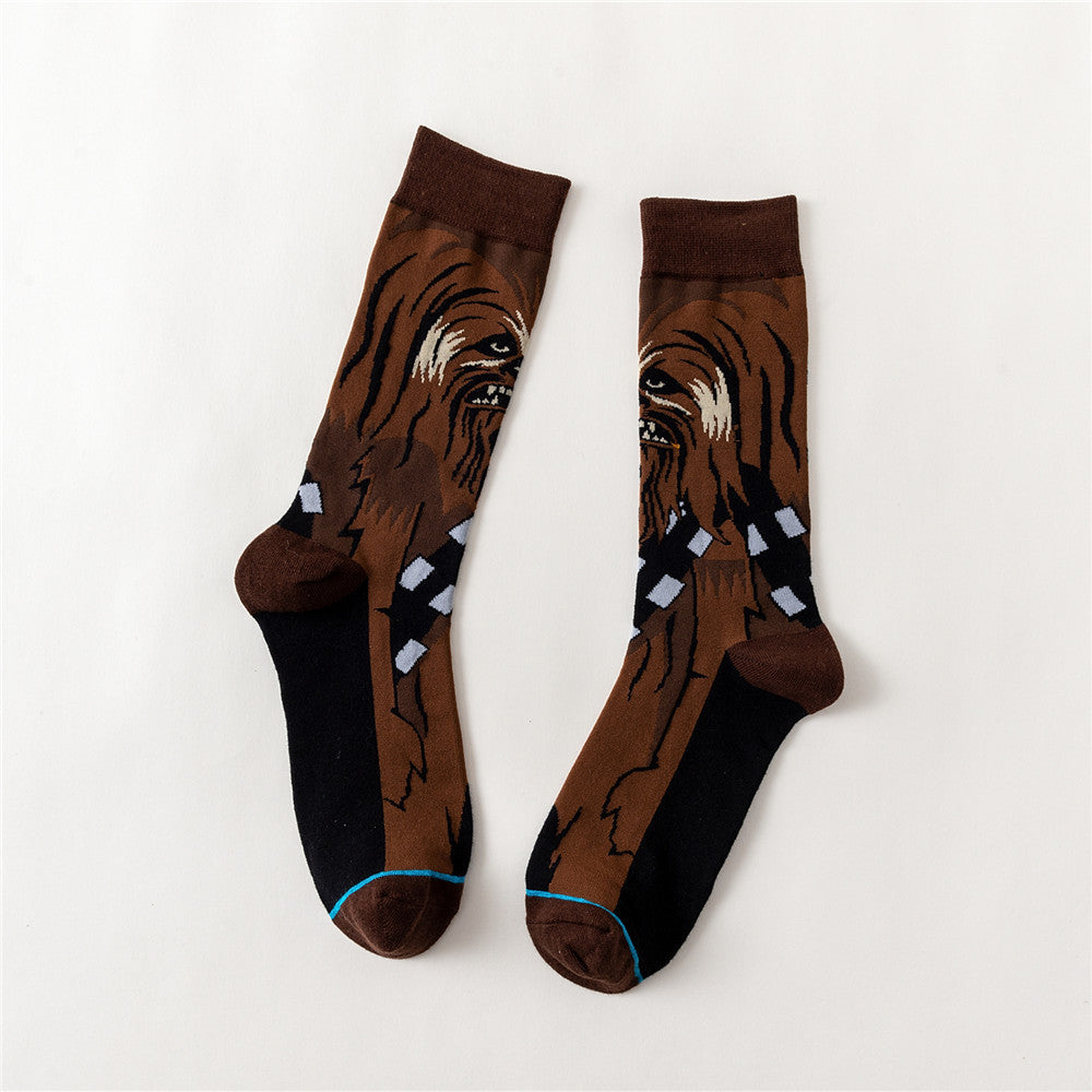 Nanpucrazy STANCE Wade Symmetrical LOGO Four Seasons Skateboard Casual Socks Star Wars Series