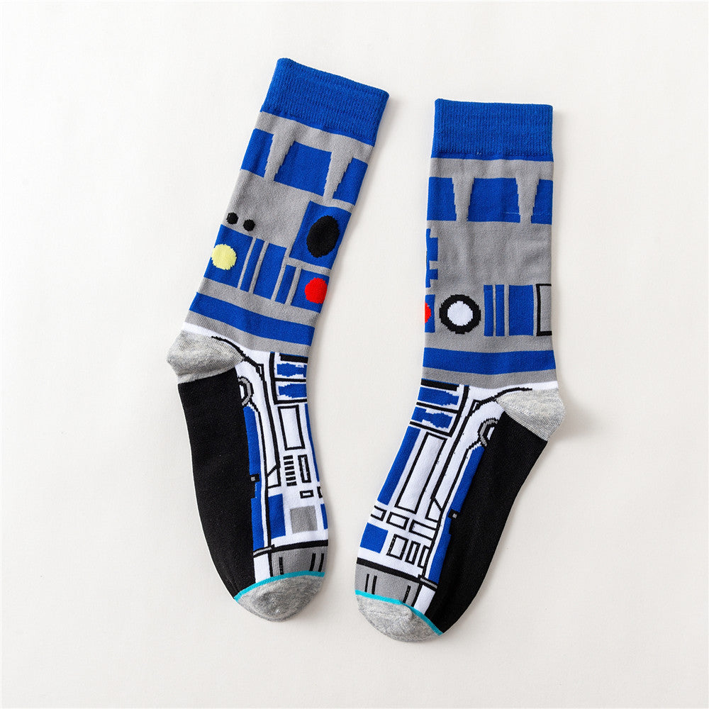 Nanpucrazy STANCE Wade Symmetrical LOGO Four Seasons Skateboard Casual Socks Star Wars Series