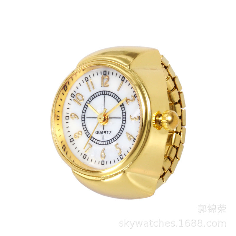 Hot sale gold digital ring watch student watch jewelry creative finger watch