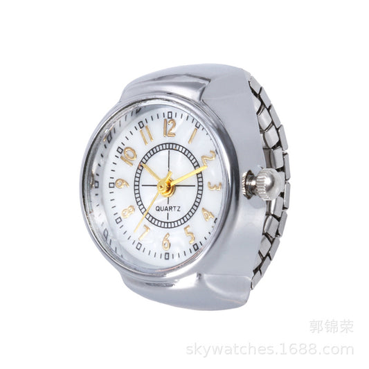 Hot sale gold digital ring watch student watch jewelry creative finger watch