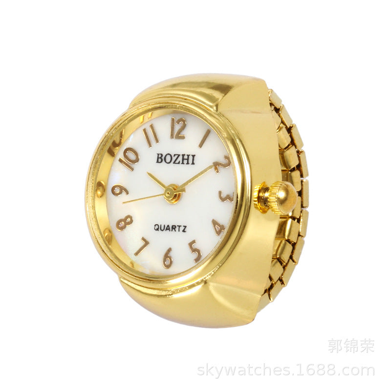 Hot sale gold digital ring watch student watch jewelry creative finger watch