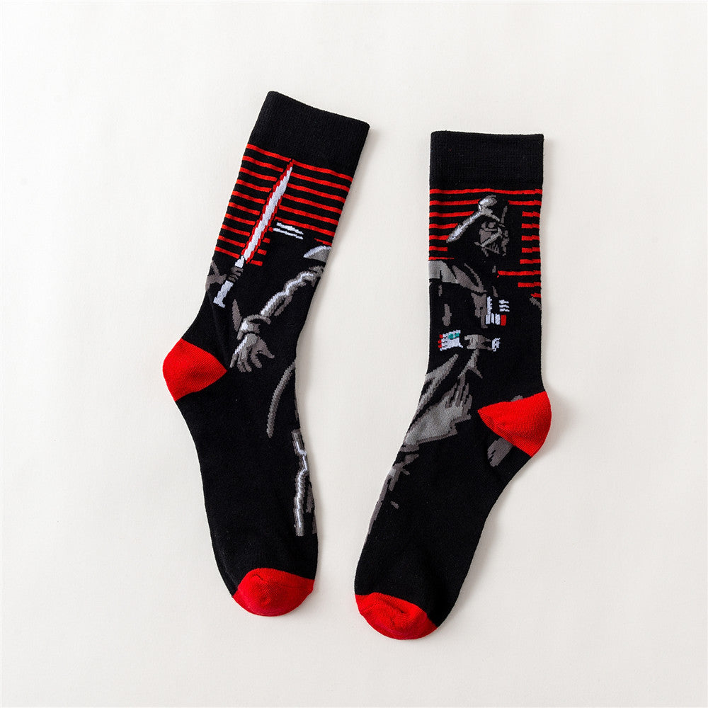 Nanpucrazy STANCE Wade Symmetrical LOGO Four Seasons Skateboard Casual Socks Star Wars Series