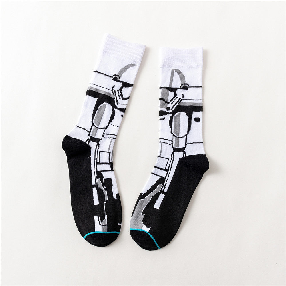 Nanpucrazy STANCE Wade Symmetrical LOGO Four Seasons Skateboard Casual Socks Star Wars Series