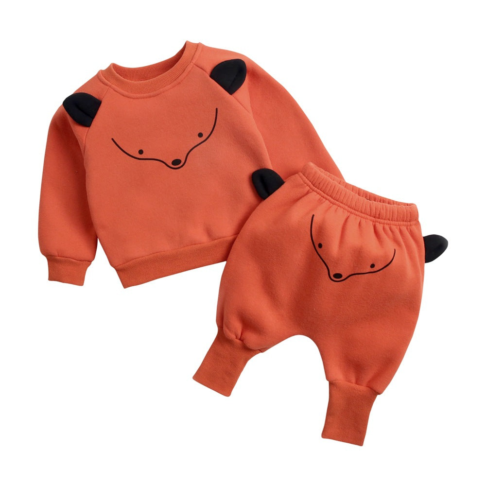 Children's clothing sweater harem pants suit 1-3 years old baby clothes Korean version of animal shape children's suit baby