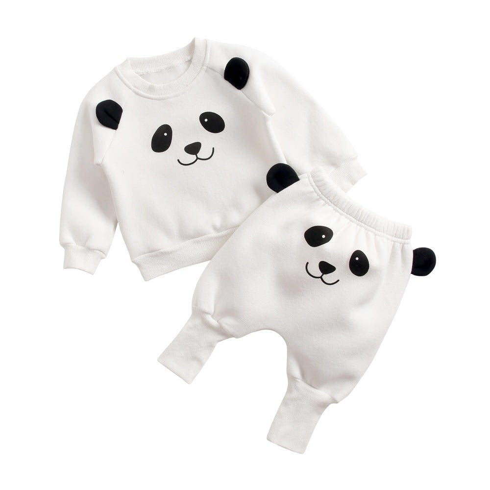 Children's clothing sweater harem pants suit 1-3 years old baby clothes Korean version of animal shape children's suit baby