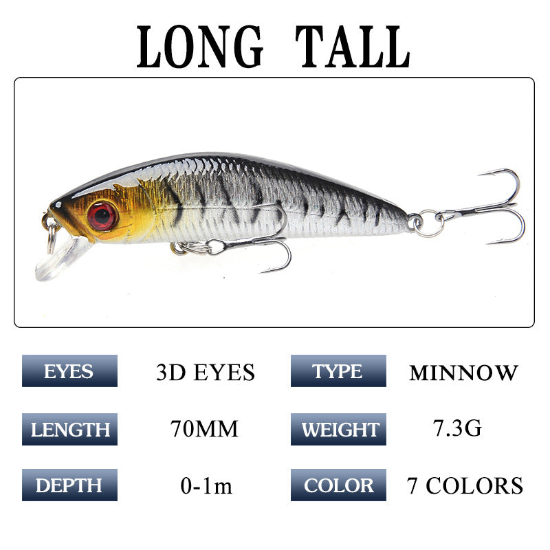 Lu Ya bait bait hard bait bionic lure bait plastic Minor 7CM7G