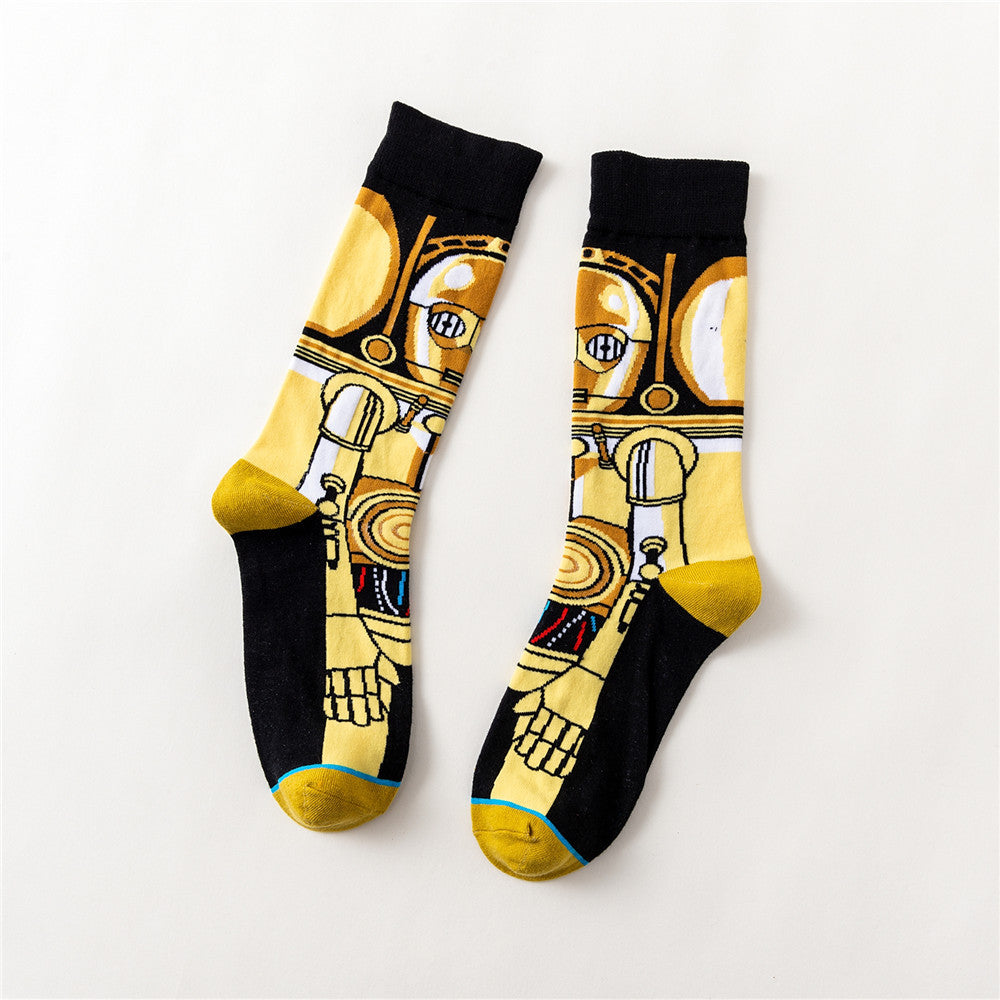 Nanpucrazy STANCE Wade Symmetrical LOGO Four Seasons Skateboard Casual Socks Star Wars Series